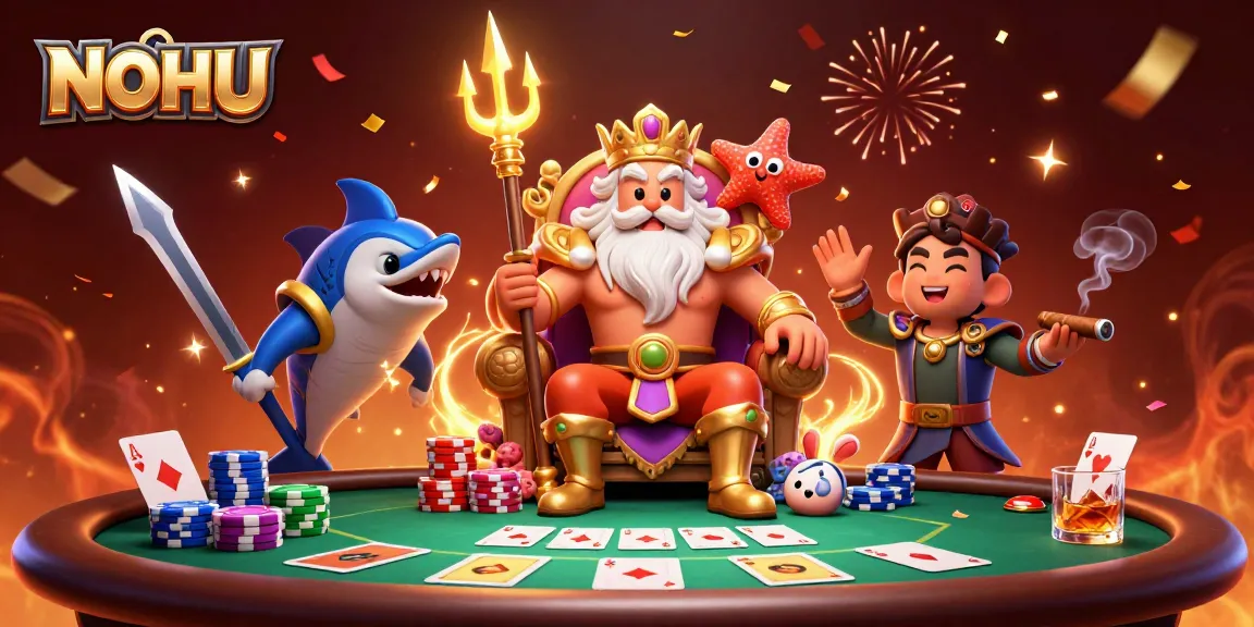 Experience the thrill of NOHU with vibrant poker action in a 3D casino adventure!