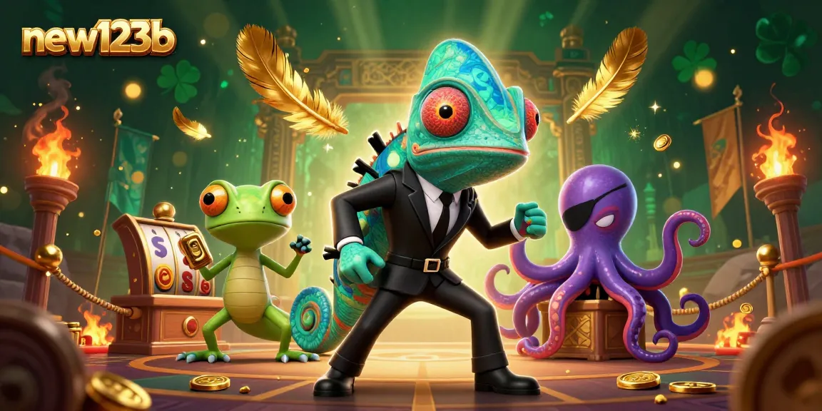 Engage in thrilling gameplay at new123b with vibrant characters and captivating casino elements.