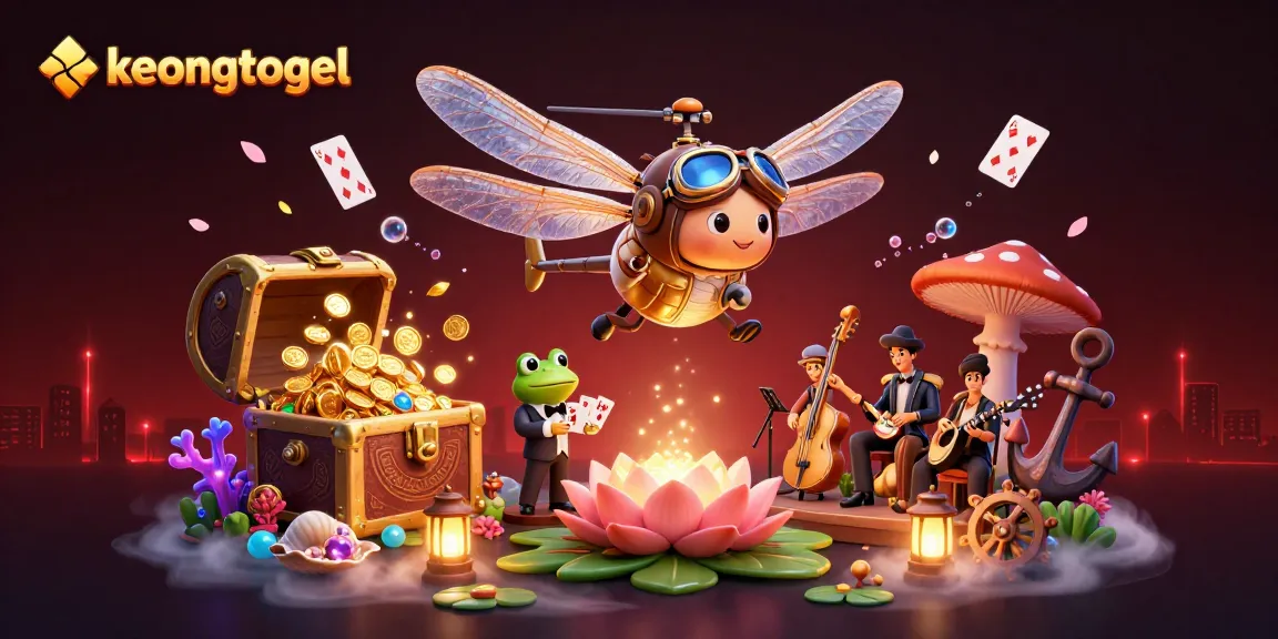 Experience daily winning patterns and accurate predictions with keongtogel in a vibrant casino illustration.