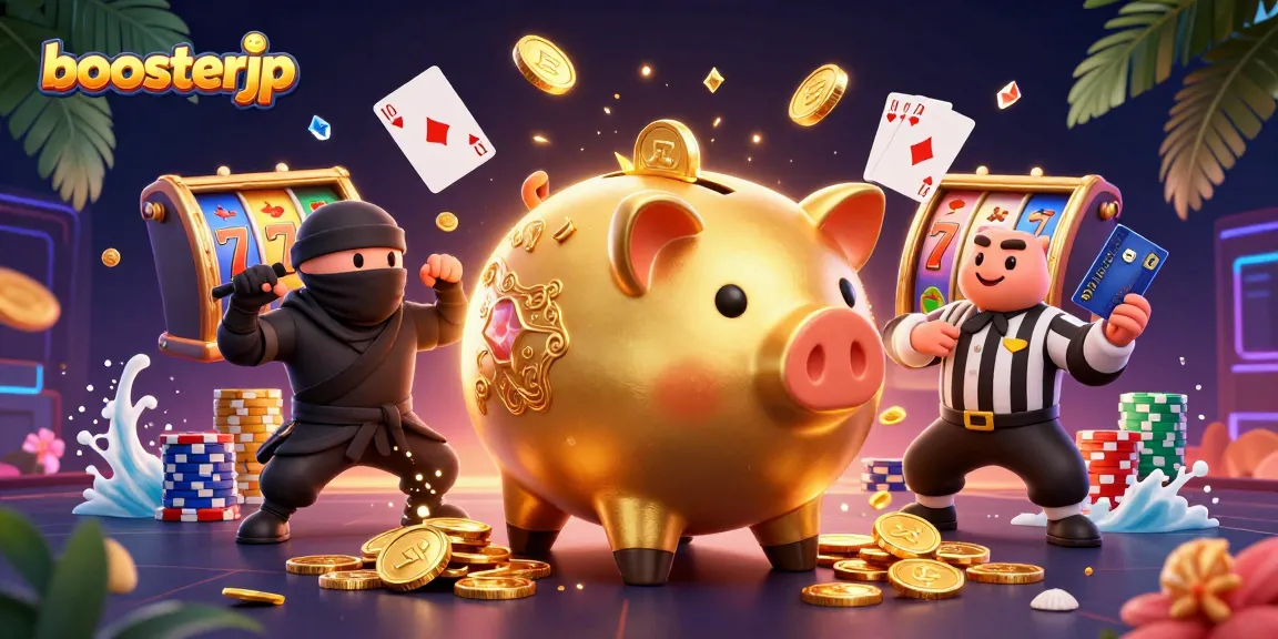 Engage with boosterjp in vibrant 3D slot action featuring dynamic characters and gaming elements.