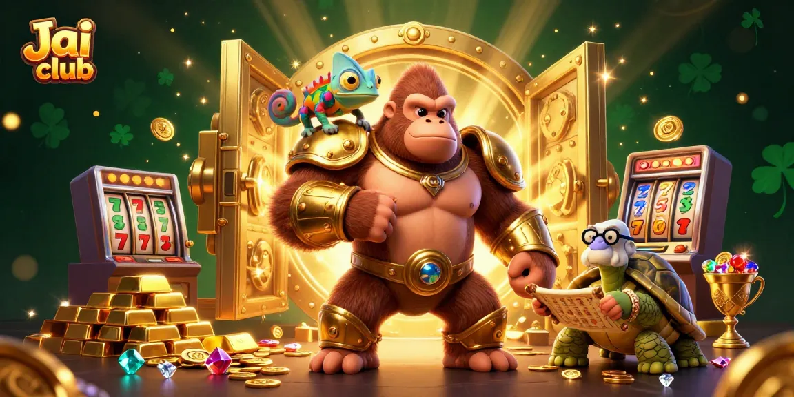 Engage with the diverse gaming experience on Jai club, featuring an epic scene filled with treasure and excitement.