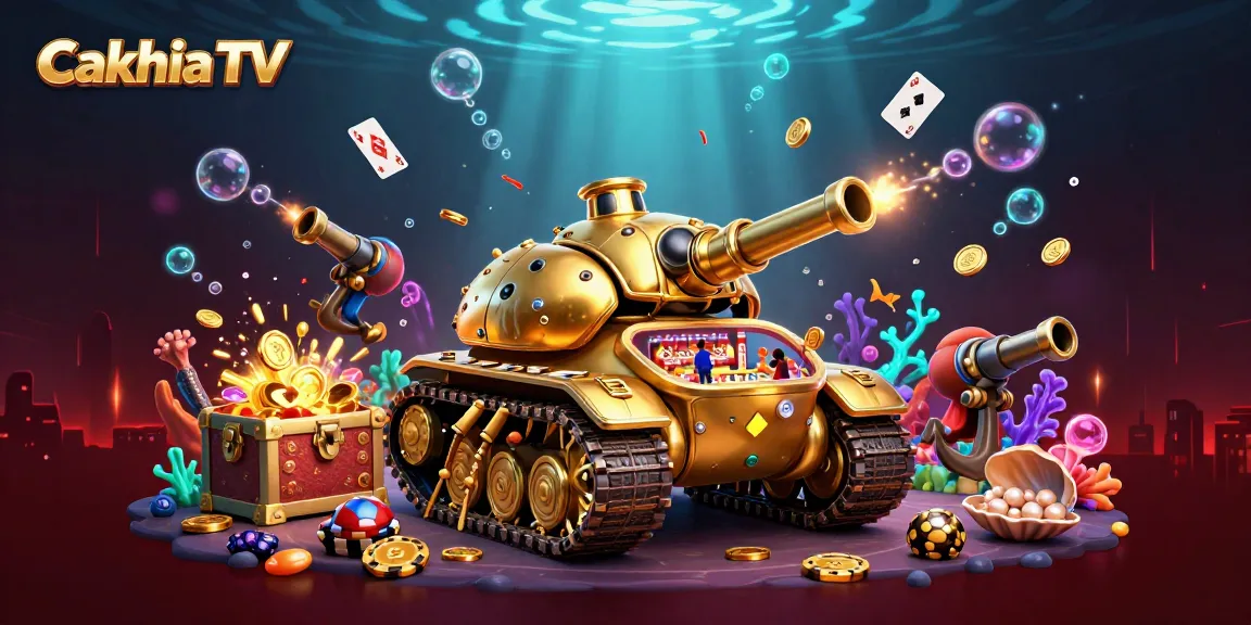 Cakhia TV immerses players in a vibrant animated casino adventure with gold coins and bioluminescent treasures.