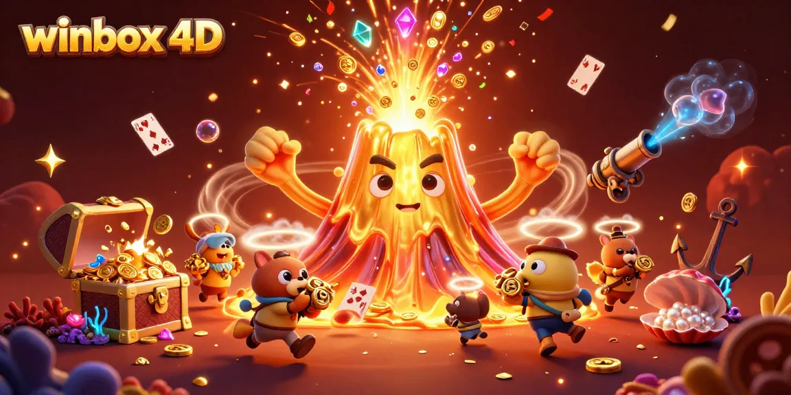 Experience winbox 4d thrills as golden treasures erupt amidst celebratory chaos in this vibrant scene.