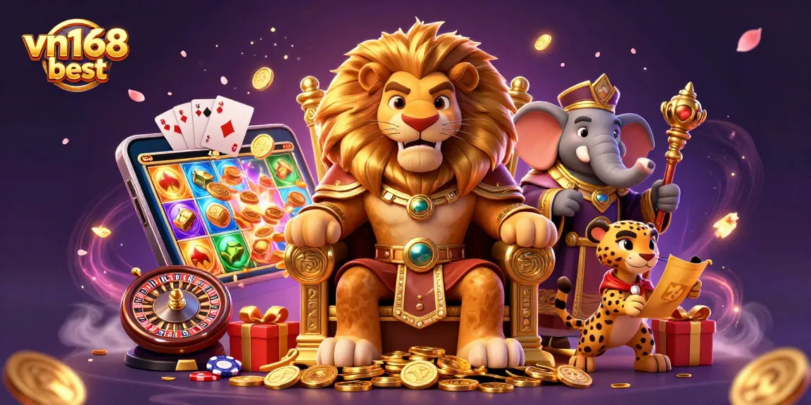Experience the thrill of winning at vn168 best casino with vibrant game elements and dynamic characters.