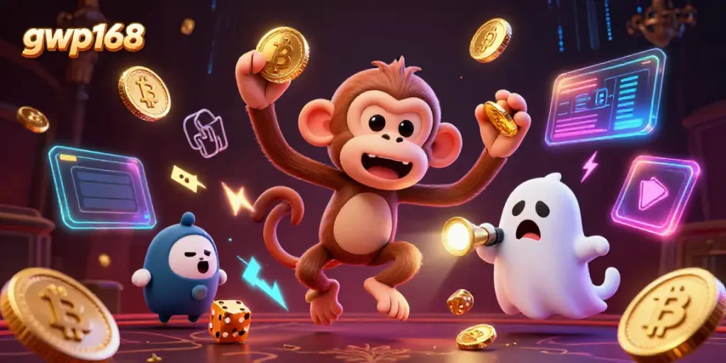 GWP168 terlibat dalam suasana kasino dengan karakter misterius dan elemen cryptocurrency yang menarik.