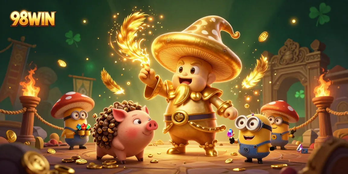 Experience exhilarating gameplay with 98WIN's immersive casino action, featuring magical characters and golden treasures.