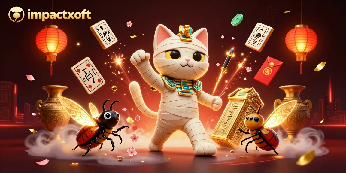 Engage with top-tier gaming at impactxoft, illustrated by a vibrant Egyptian-themed casino scene.