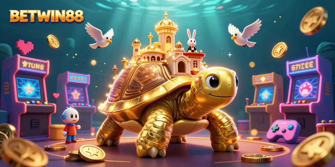 Experience dynamic gaming with BETWIN88 featuring a golden tortoise casino scene.