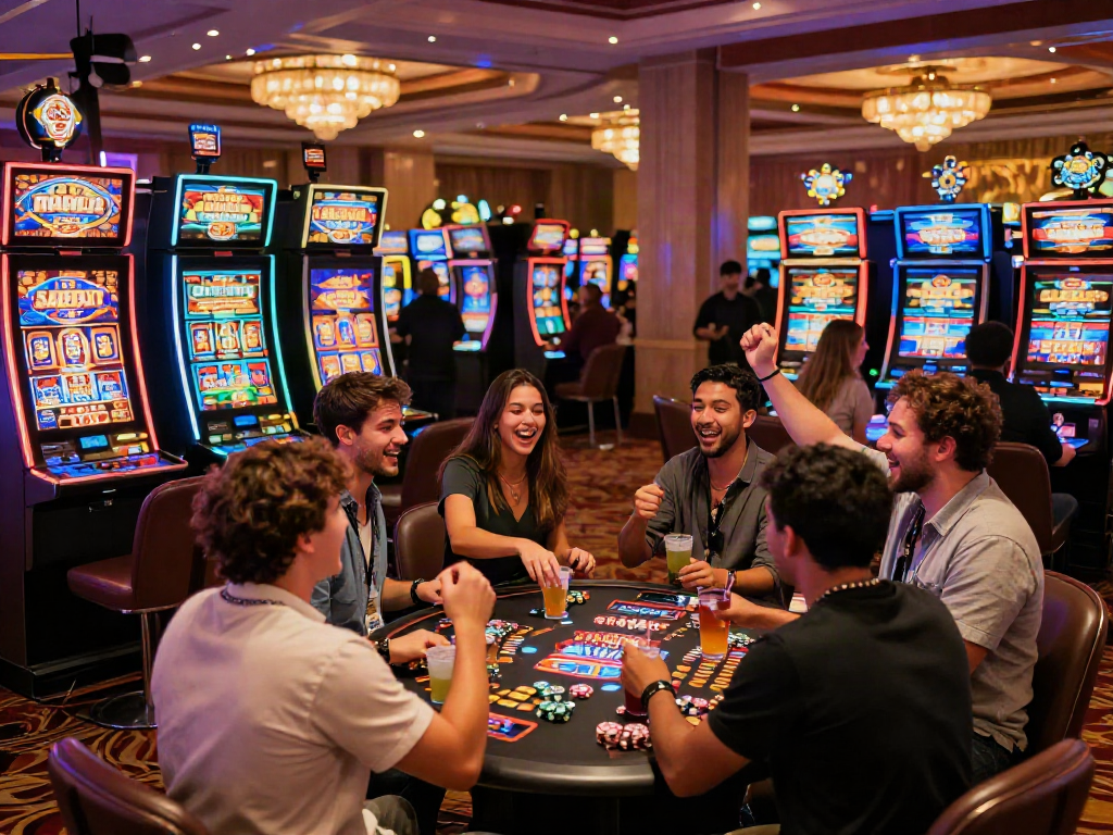 Celebrate wins at slot depo 10k with friends in a lively casino.