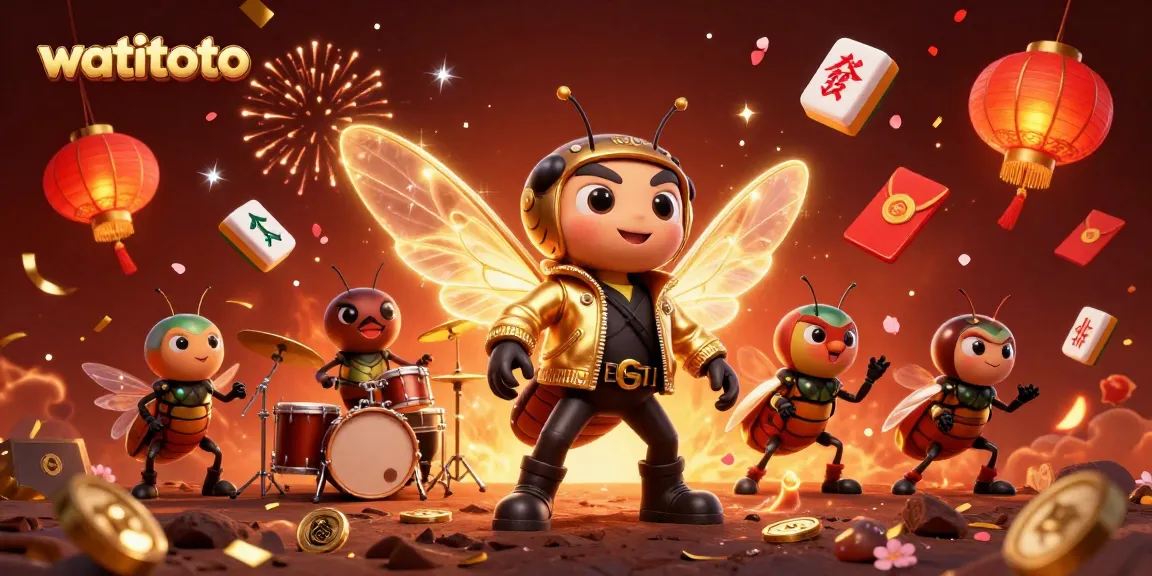 Experience excitement with watitoto as the cicada rock star and band celebrate in a vibrant casino scene.
