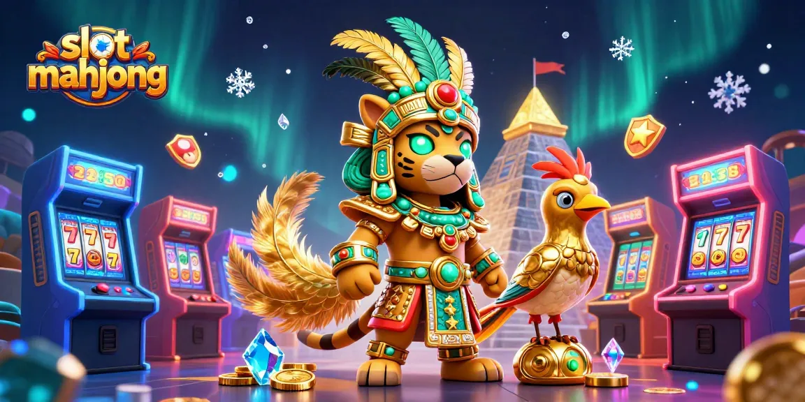 Experience thrilling slot mahjong action with vibrant games and mystical characters in an engaging casino scene.