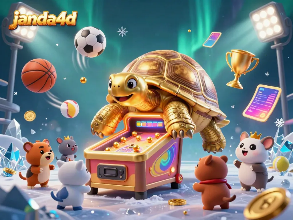 janda4d memberikan pengalaman petualangan dengan simbol bola olahraga dan mesin pinball raksasa