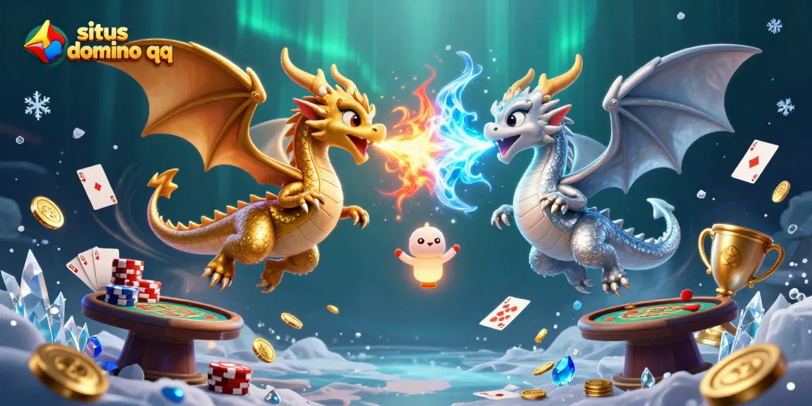 Play exciting poker games at situs domino qq with dragons and vibrant casino elements.