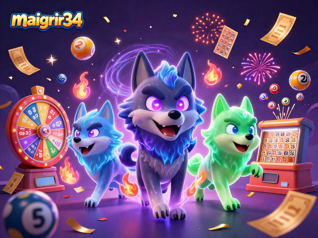 maigrir34 crée des expériences de jeu avec des boules de loterie colorées et un chef de meute spectral.
