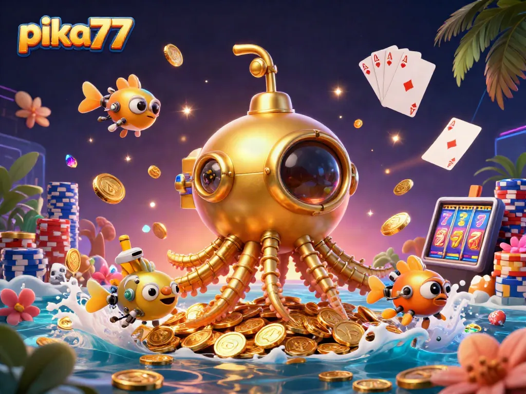 Engage with pika77 to revel in a vivid casino experience filled with cascading coins and winning plays.