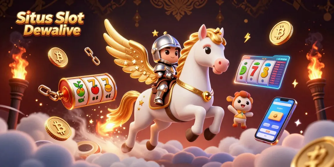 Situs Slot Gacor Dewalive invites players to enjoy thrilling slot experiences with a magical 3D cartoon scene.