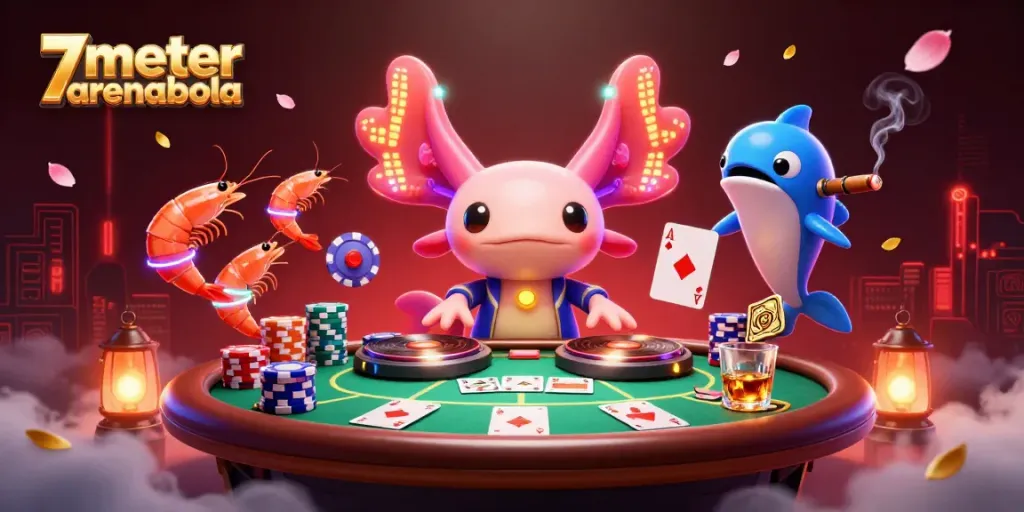 Experience thrilling gaming at 7meter arenabola with vibrant characters and casino elements.