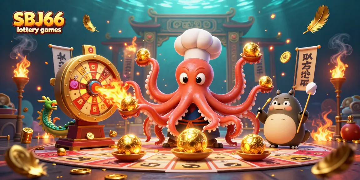 Experience the excitement of SBJ66 lottery games in a vibrant, animated casino scene.