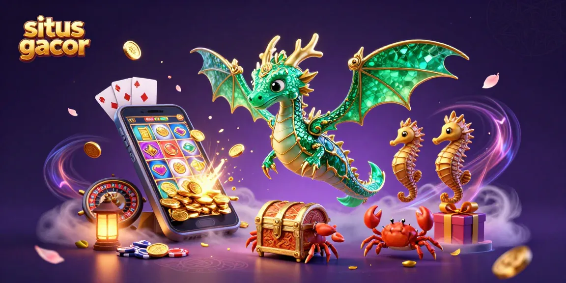 Experience excitement with situs gacor as vibrant sea creatures and slot games fill the enchanting casino scene.