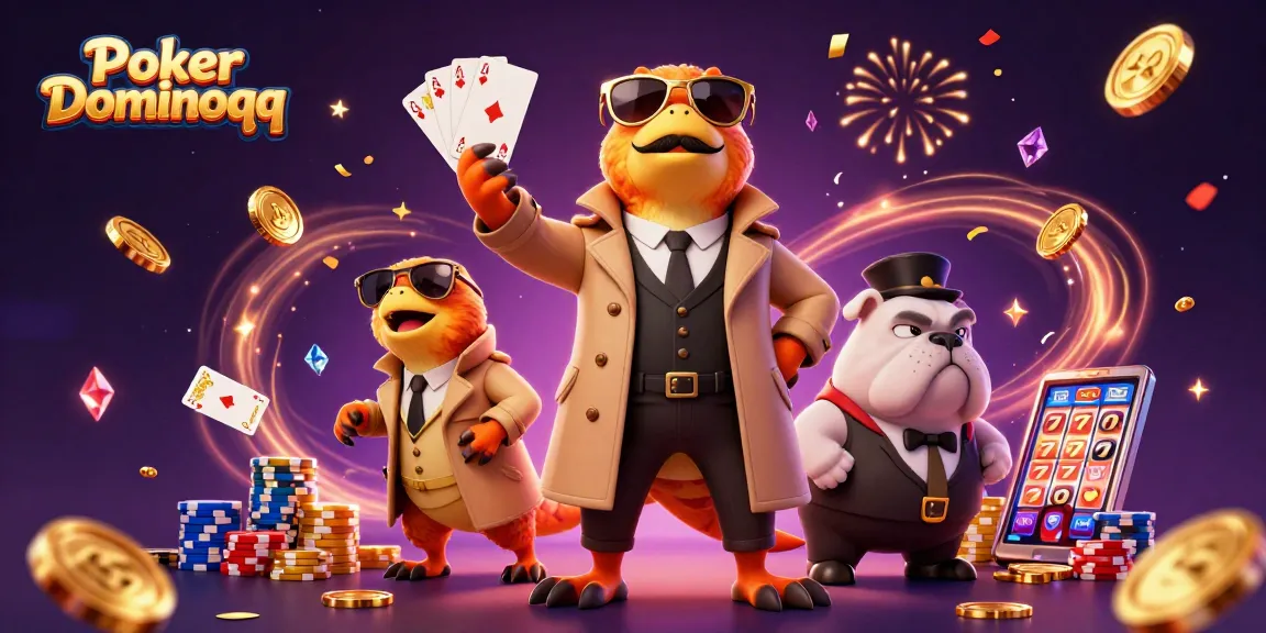 Poker Dominoqq boosts excitement with raptors in disguise enjoying the VIP casino entrance.