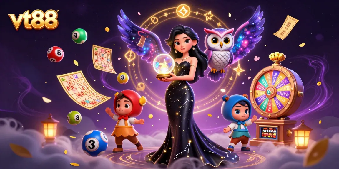 Engage with vibrant vt88 visuals depicting thrilling lottery dynamics and enchanting casino elements.