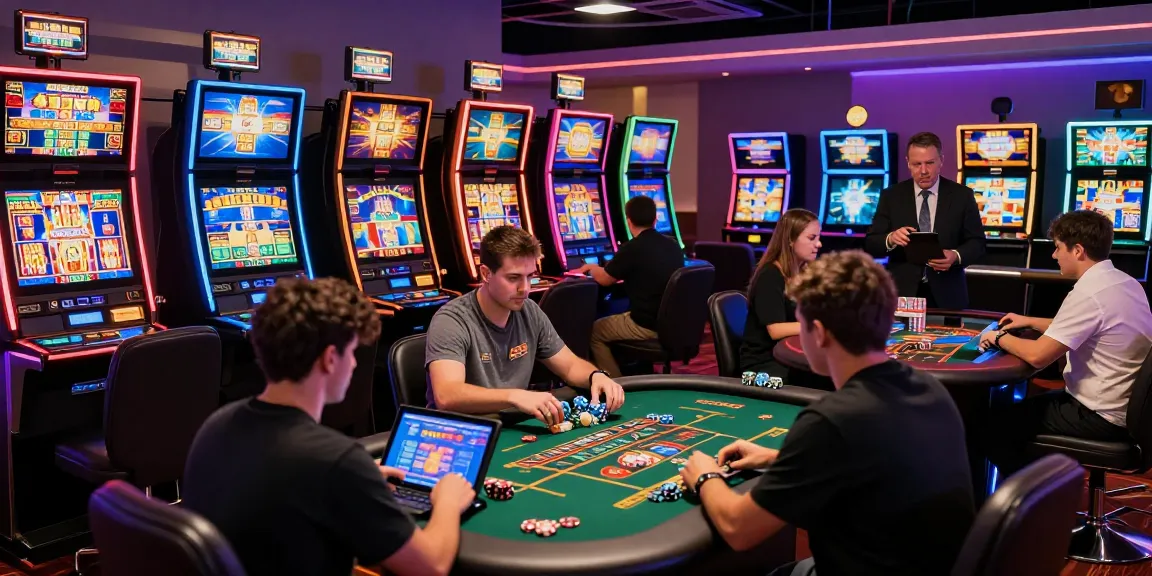 Exciting scene showcasing migliori casino online gameplay with diverse games and engaged players.