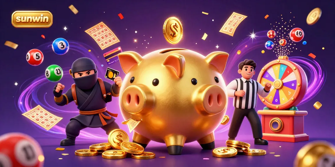 Experience mega wins with sunwin's vibrant casino illustration of a dynamic gaming showdown.