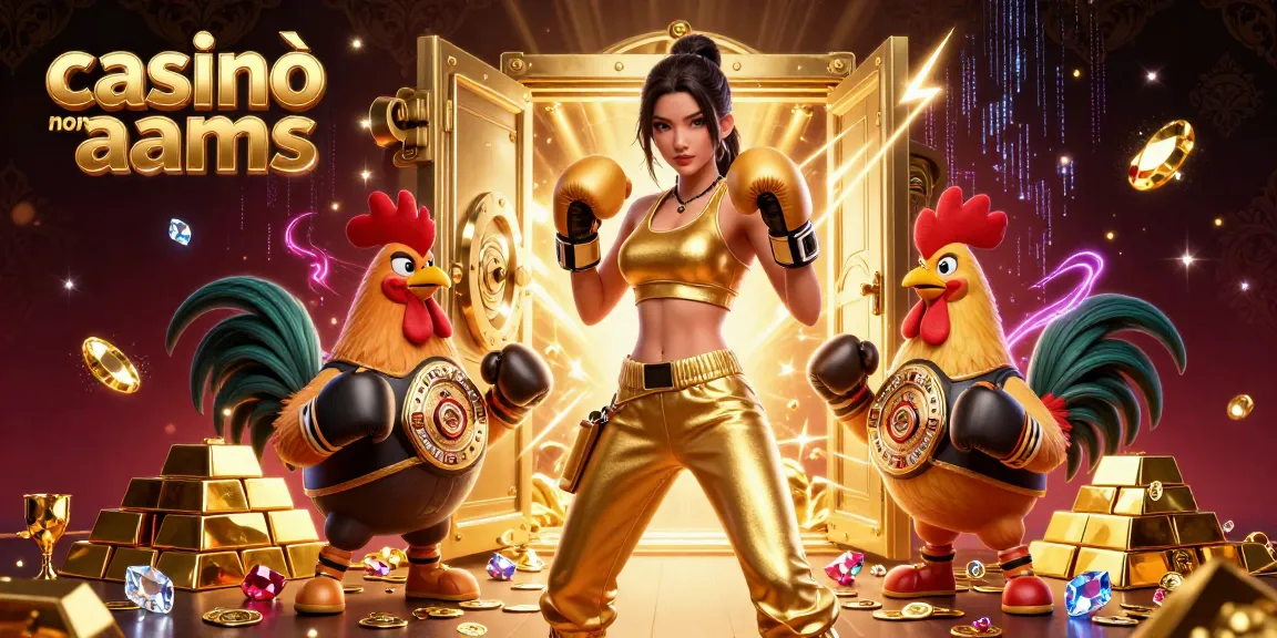 Scopri l'emozione dei casinò non aams con un'illustrazione 3D dinamica che presenta personaggi vivaci e elementi di gioco.