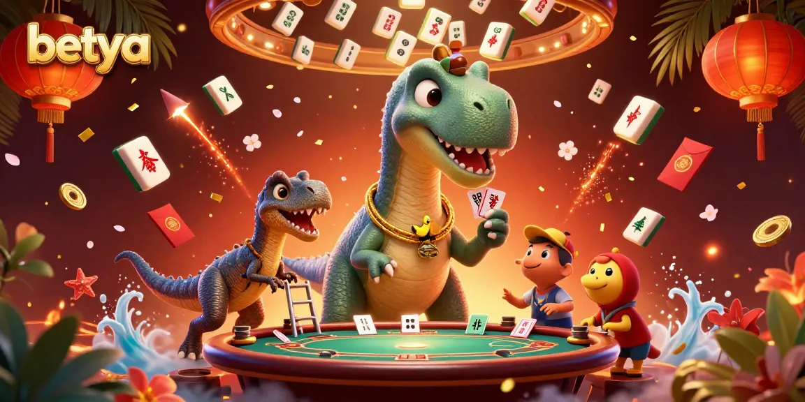 Experience high-stakes casino action with Betya's lively poker scene featuring colorful characters and elements.