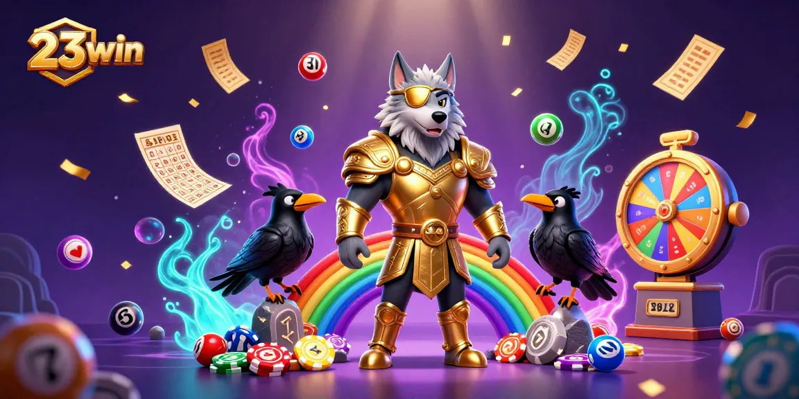 Spin your luck with 23win's vibrant lottery games featuring colorful balls and prizes.