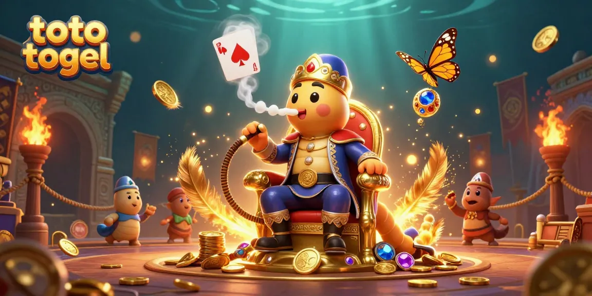 Immerse in toto togel gaming with a vibrant 3D digital illustration featuring a caterpillar sultan and golden casino elements.