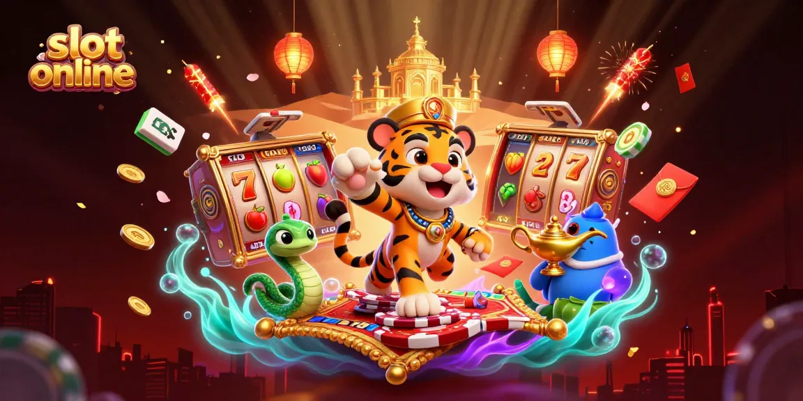 Menangkan slot online dengan kombinasi simbol keberuntungan dan sultan yang penuh warna di latar belakang yang memukau.