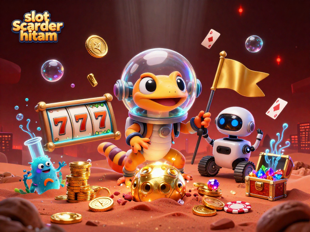 Experience the thrilling excitement of slot scatter hitam with vibrant casino elements and characters.